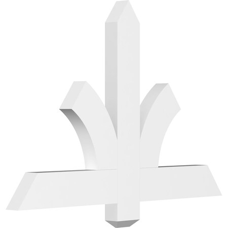 Ekena Millwork Redmond Architectural Grade PVC Gable Bracket, 36"W x 24"H x 2"D x 4"F, 16/12 Pitch GBP036X24X0204RED00